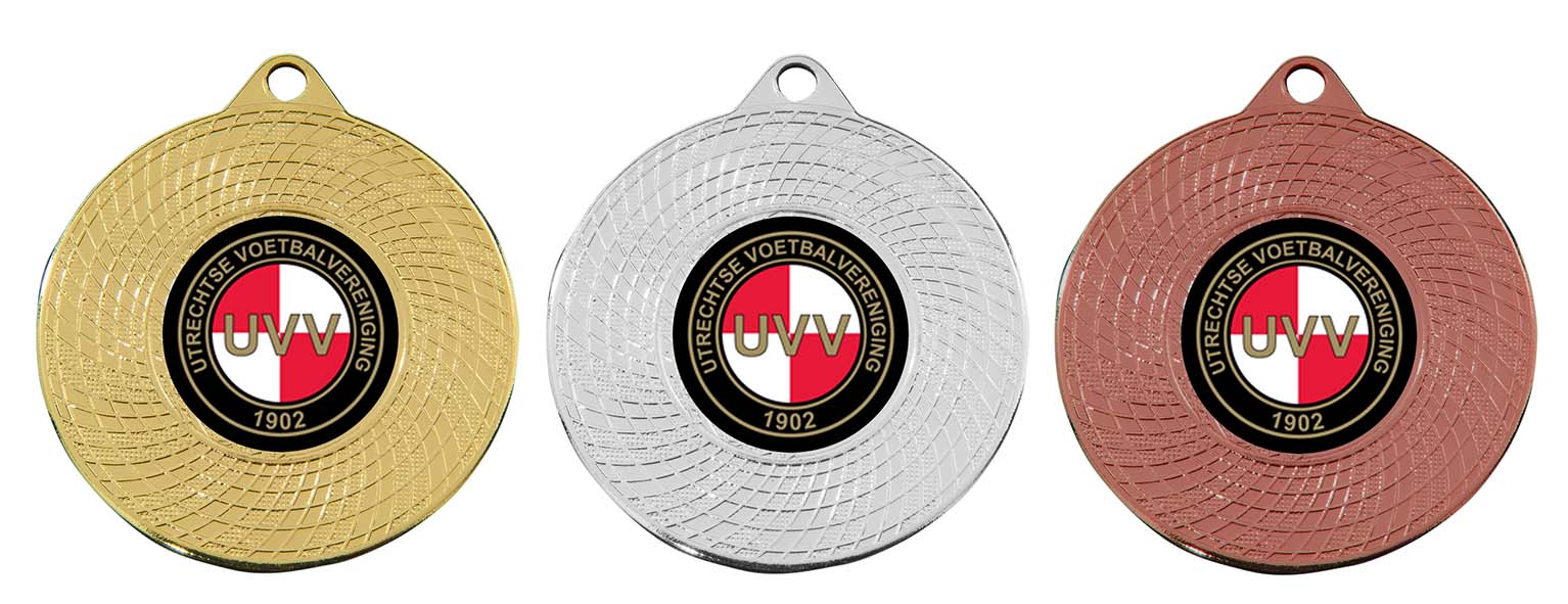 M180 Medaille goud-zilver-brons Ø 50 mm compleet